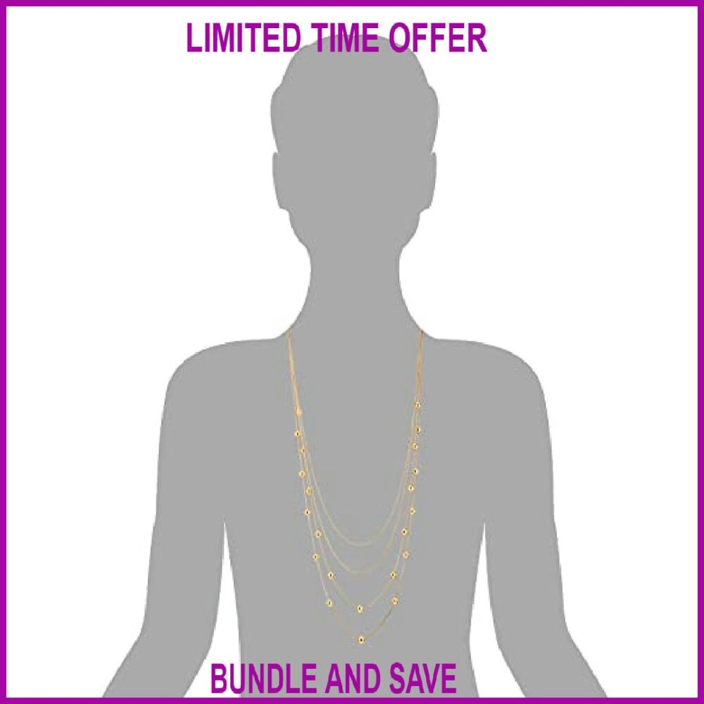 Statement Necklace Waterfall Multi-Strand Layered… - image 3